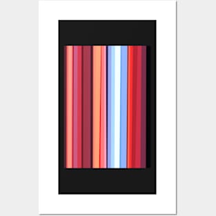 Neon Stripes Peach Posters and Art